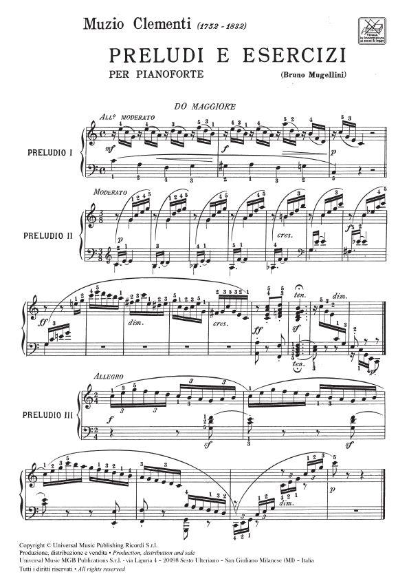 Preludi E Esercizi - Per Pianoforte - pro klavír